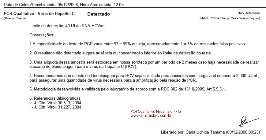 Resultado de exame de sangue para gravidez